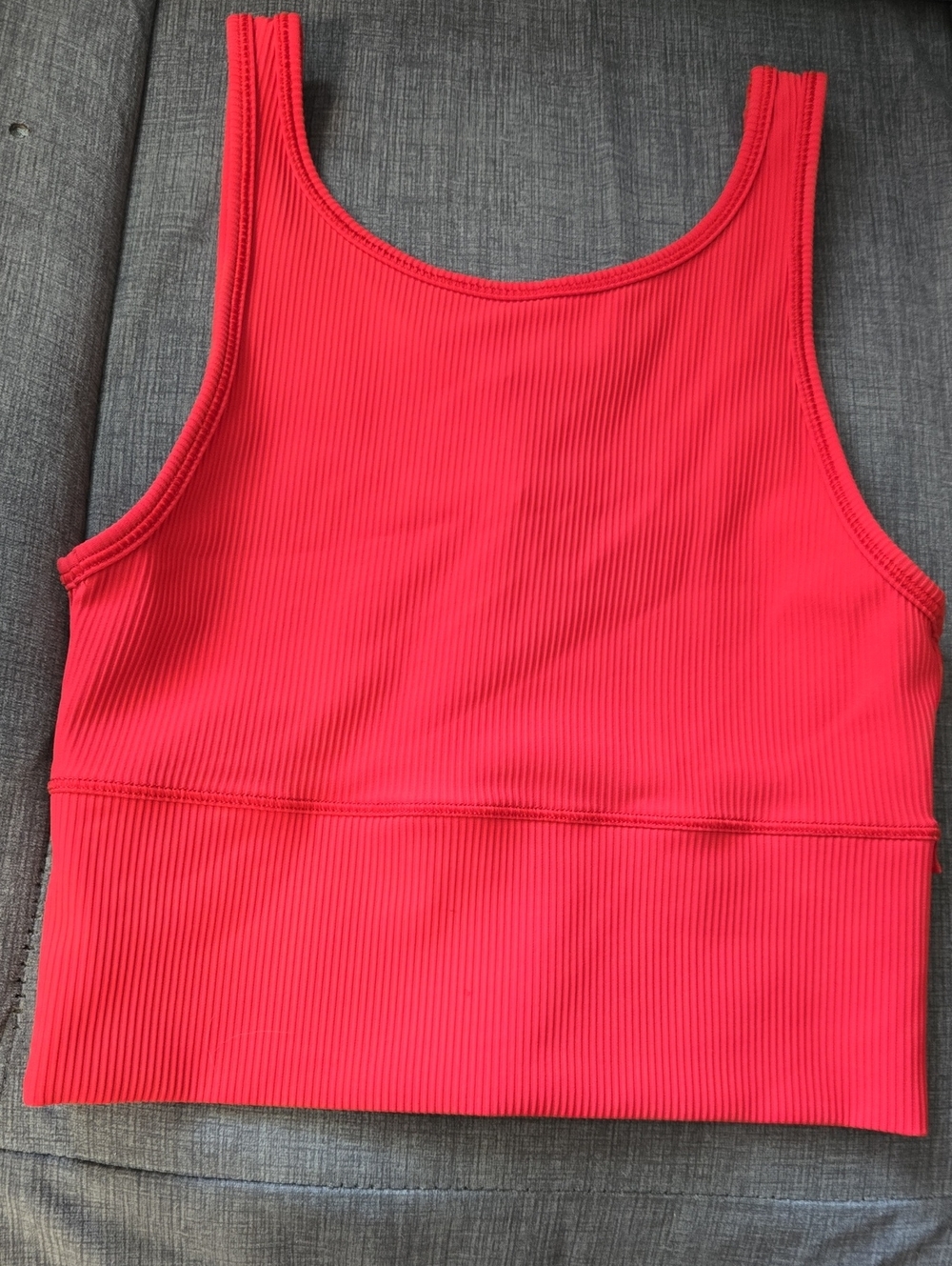 lululemon athletica Ribbed Crop Tank in Neon Pink-Red